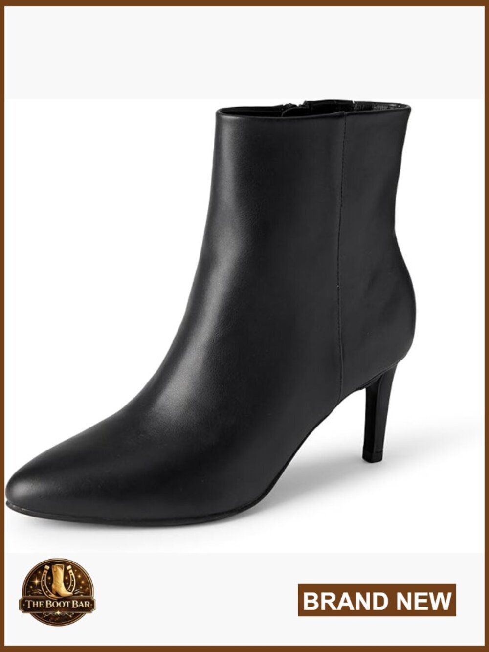 Women's Stiletto Heel Dress Ankle Boots with Side Zip